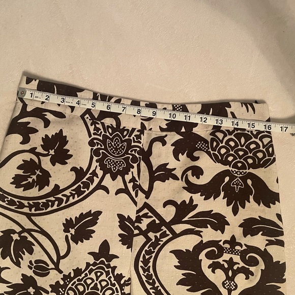 Cream/Brown print skirt - Picture 5 of 7